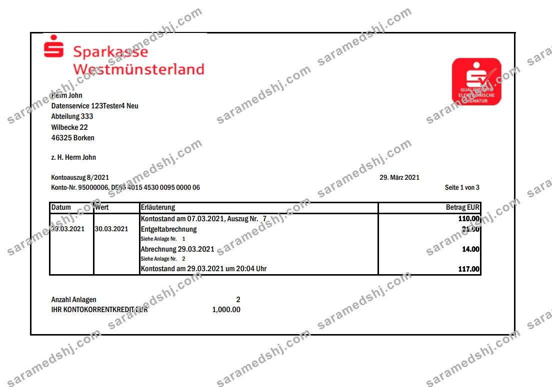 Germany Sparkasse excel pdf
